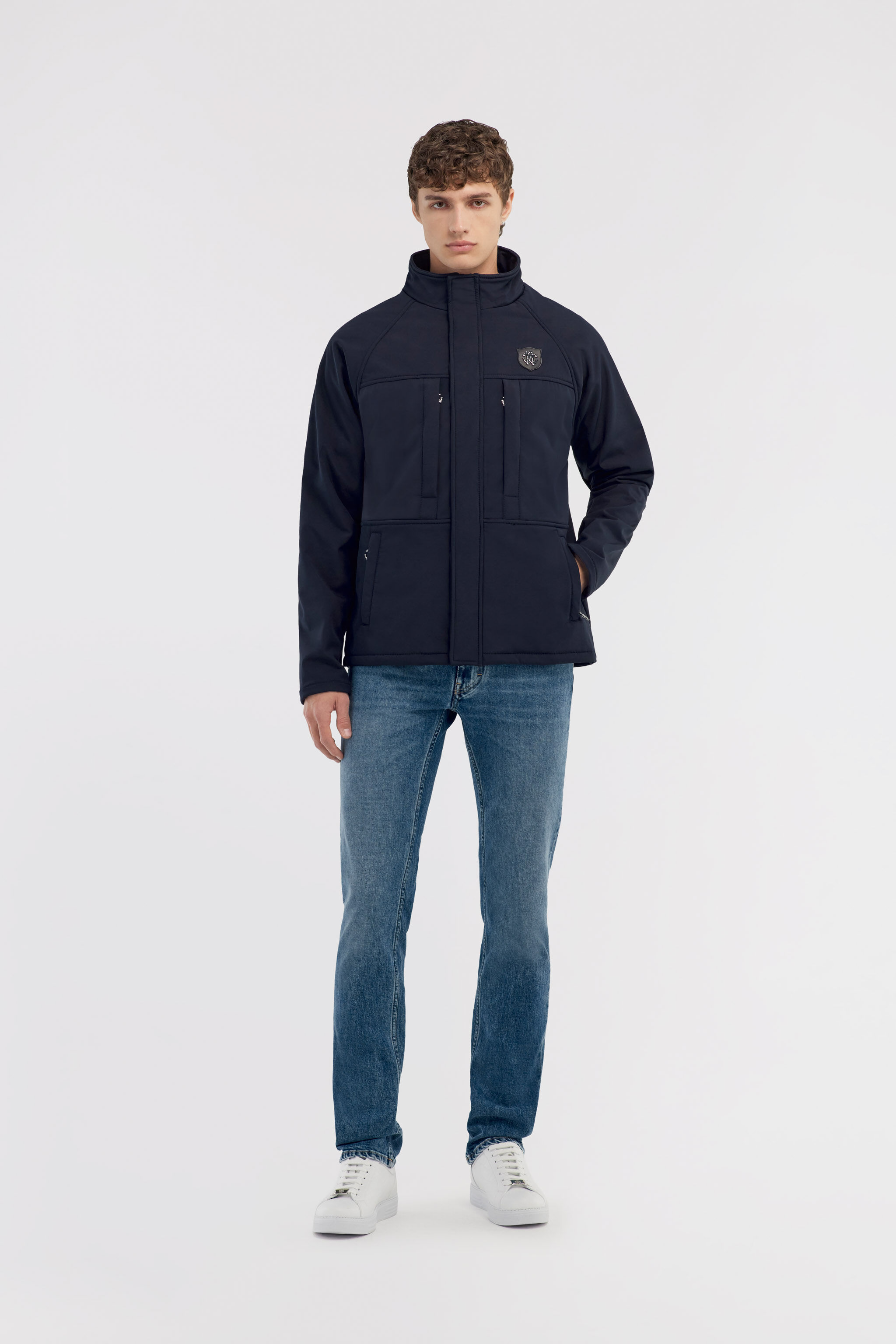 RC Padded down jacket with logo Dark blue NOT40I-SB001