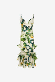 ${brand} Lemon print midi dress ${colorDescription} ${masterID}