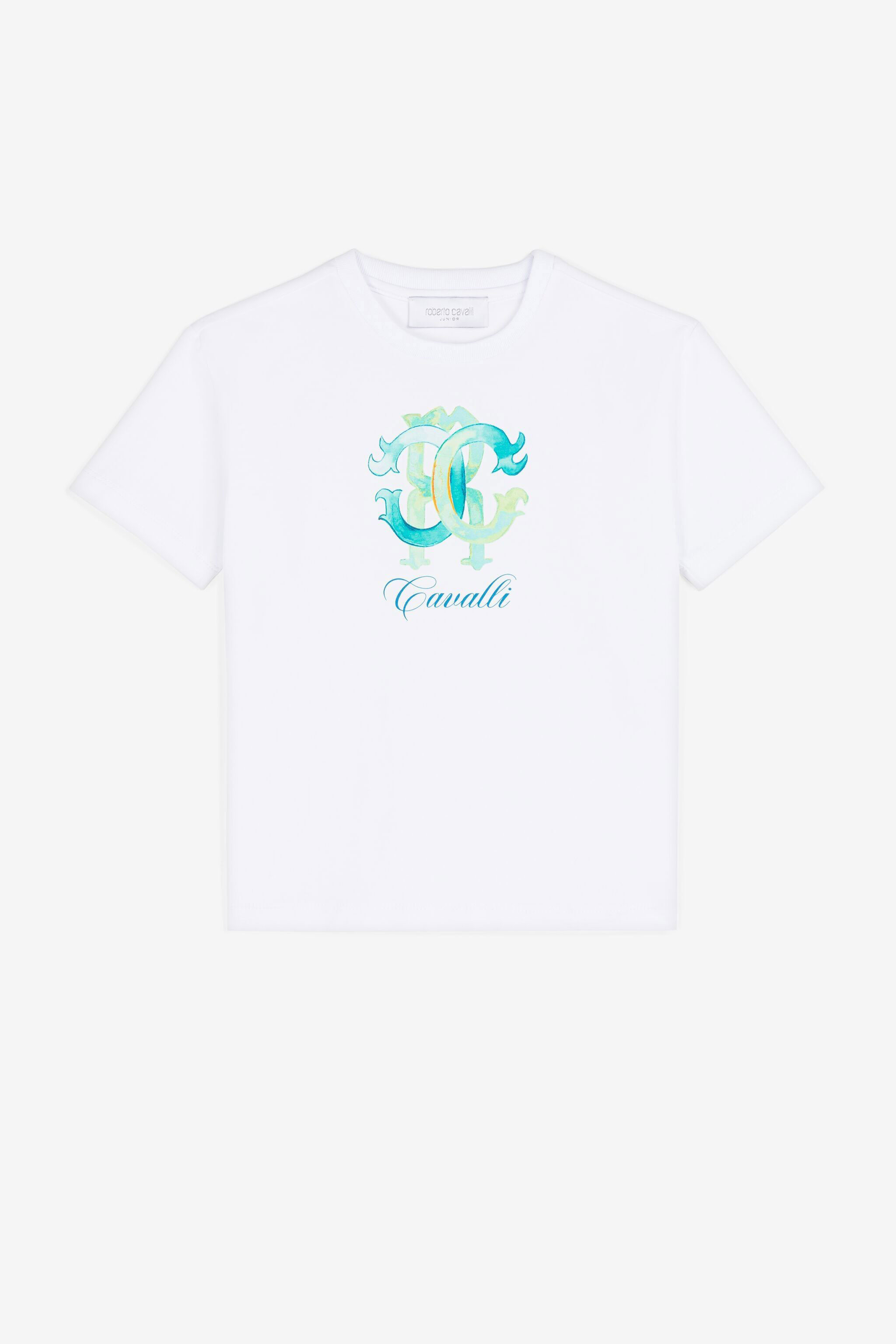 JU T-Shirt mit Logo-Print Optical white QJT682-JV025