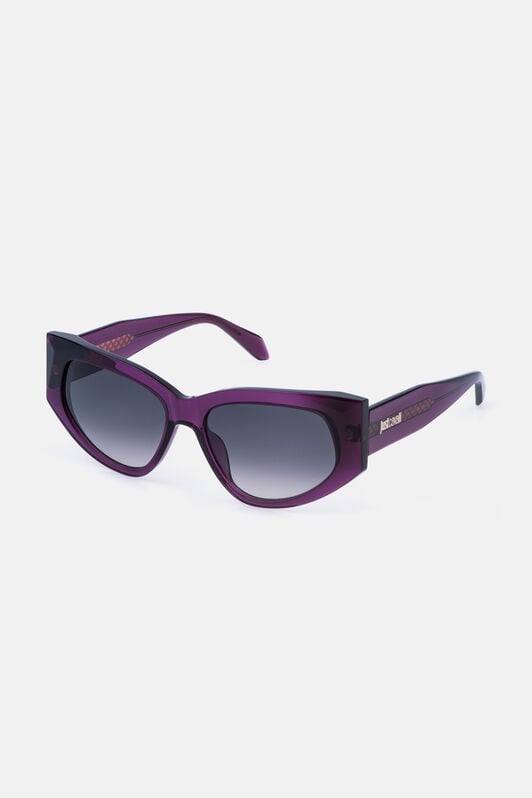 JC Sunglasses with  bold cat-eye frame SHINY TRANSP.VIOLET VALD16-ID256