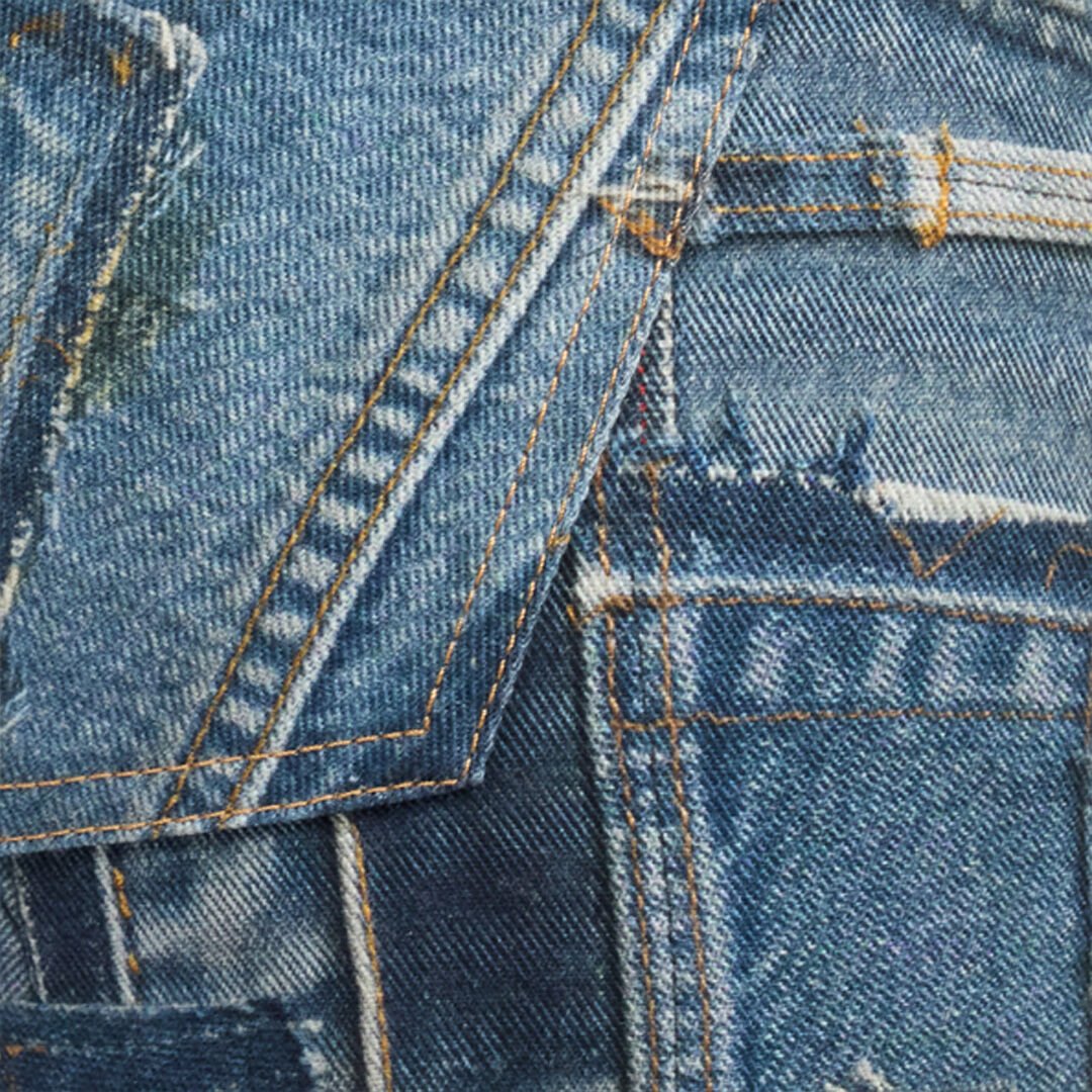 RC Jean skinny Collection capsule Patchwork Bleu UWJ252-DS001