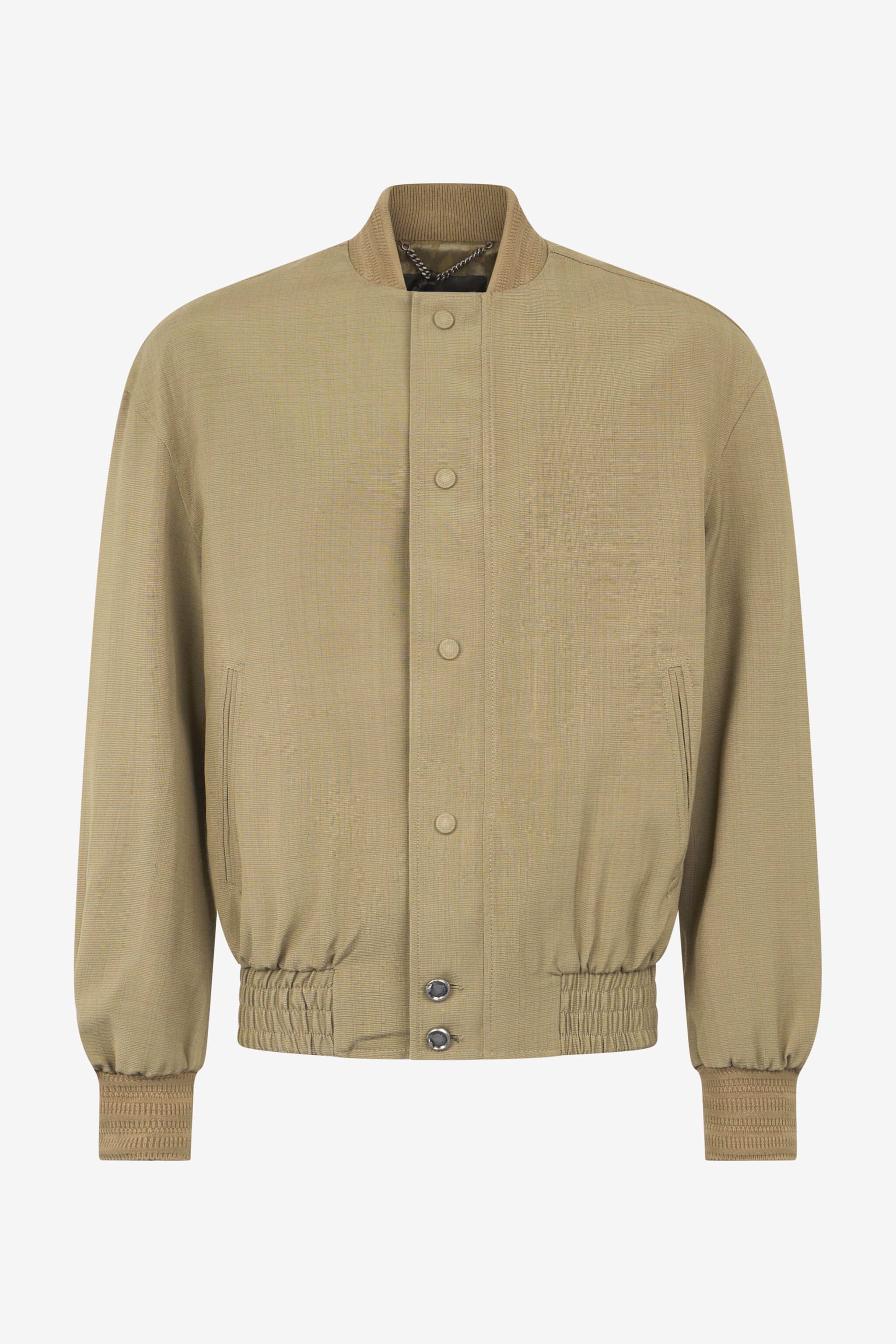 RC Buttoned Bomber Jacket Brown URT465-VI045