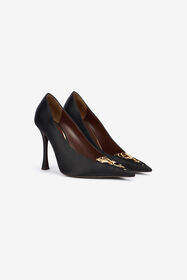 ${brand} Zapatos De Salón Negros Con Aplicación De Hojas ${colorDescription} ${masterID}