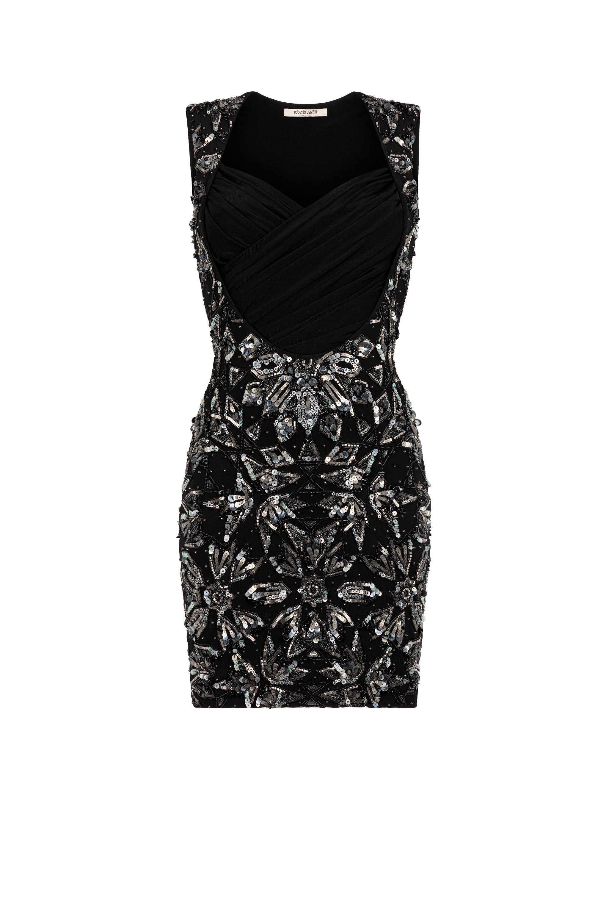 RC Floral Bead-Embellished Mini Dress Negro IWR146-JJ050