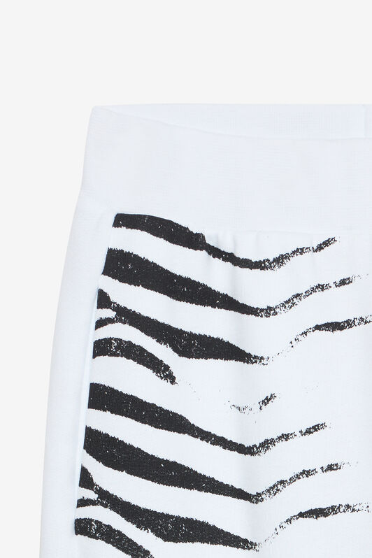 JU Zebra-Print Sports Shorts And RC Monogram White UJT25A-CF050