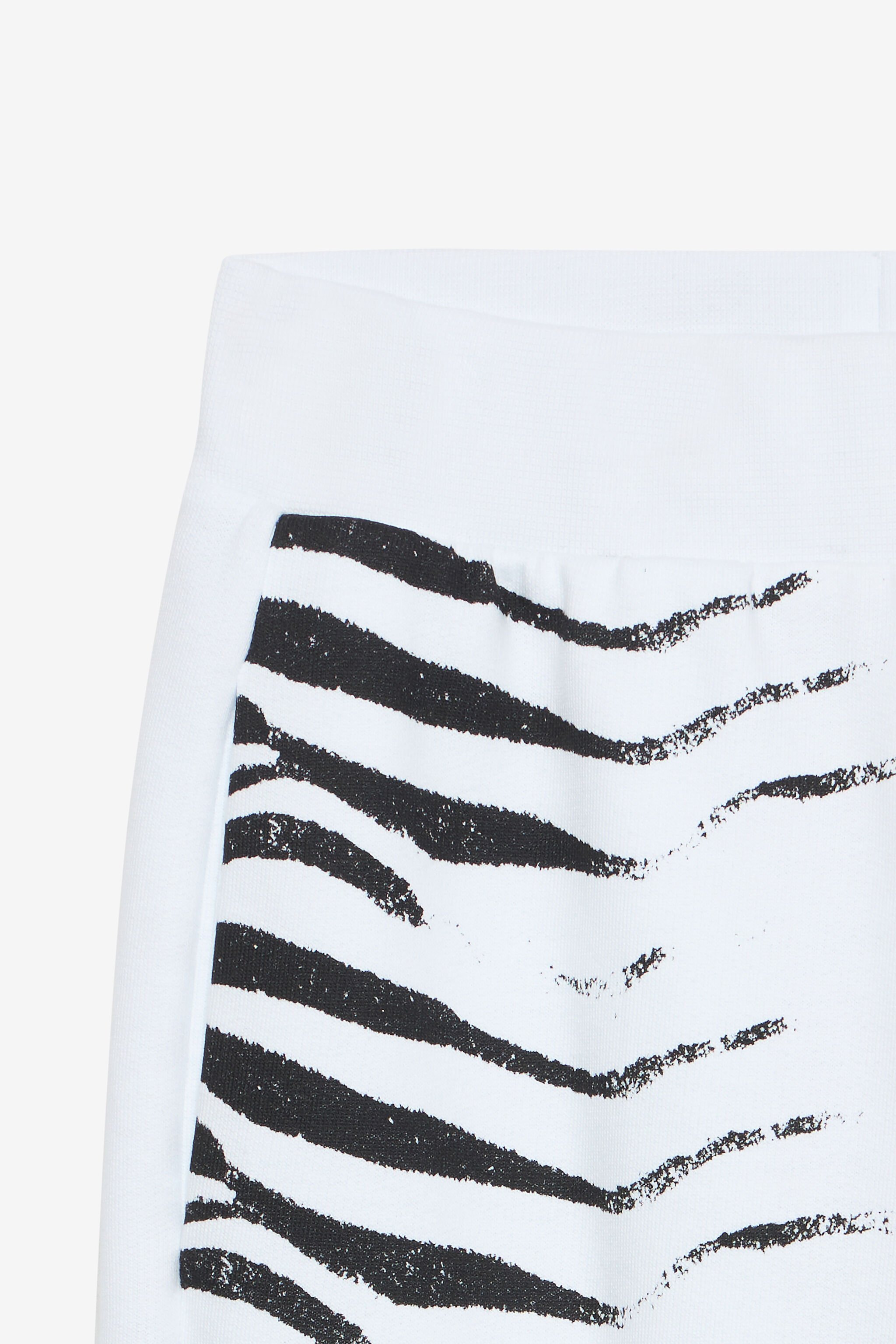 JU Zebra-Print Sports Shorts And RC Monogram White UJT25A-CF050