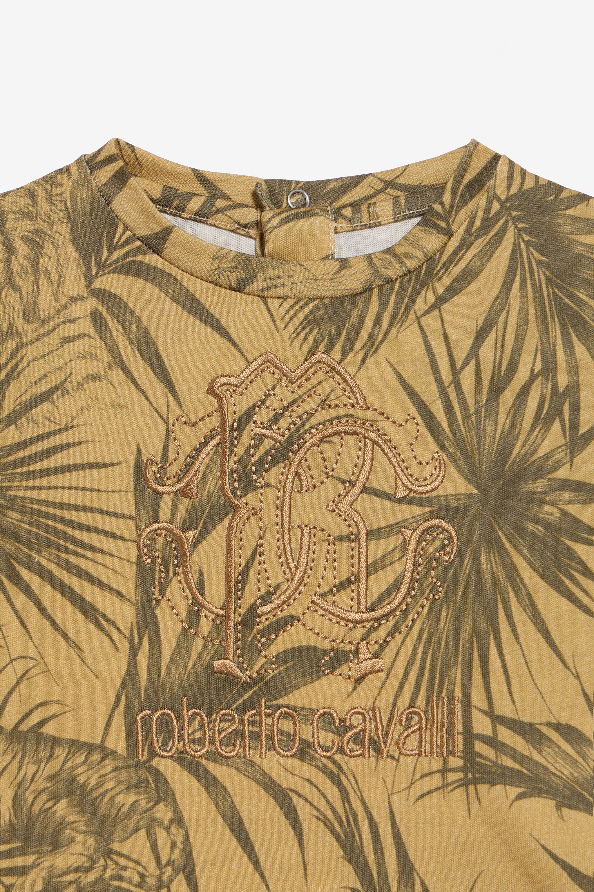JU T-Shirt mit Jungle-Print KHAKY TJT642-JFN36
