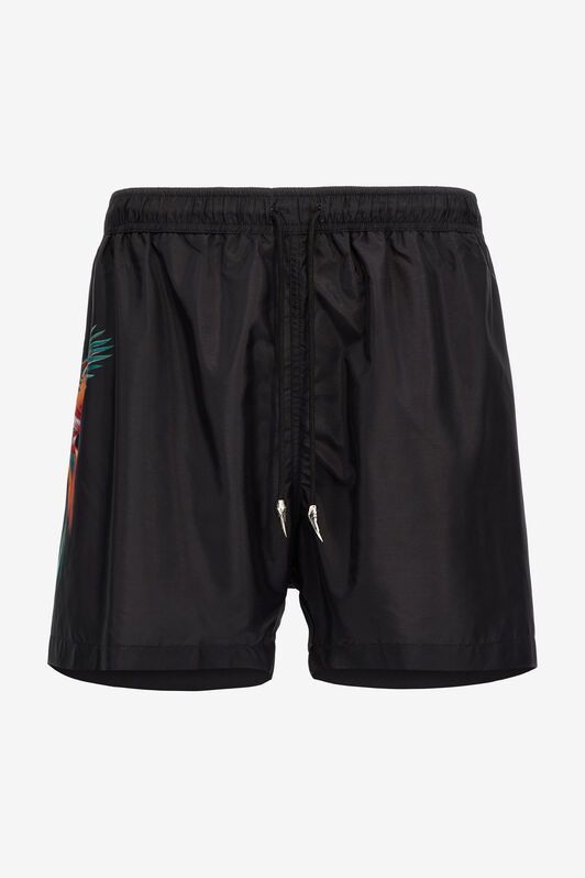 RC Swim shorts with parrot print Schwarz SYH00B-SB002