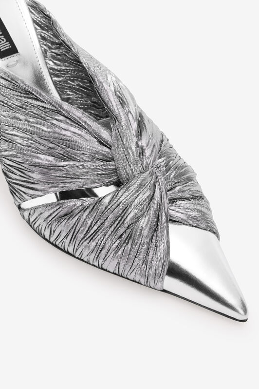 RC Mules With Knotted Detail Silver UKS009-PZF01