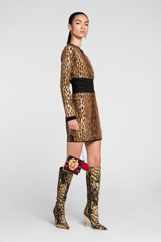 RC Ocelot-Print Mini Dress RC Ocelot-Print Mini Dress Light brown PKM106-MSE37