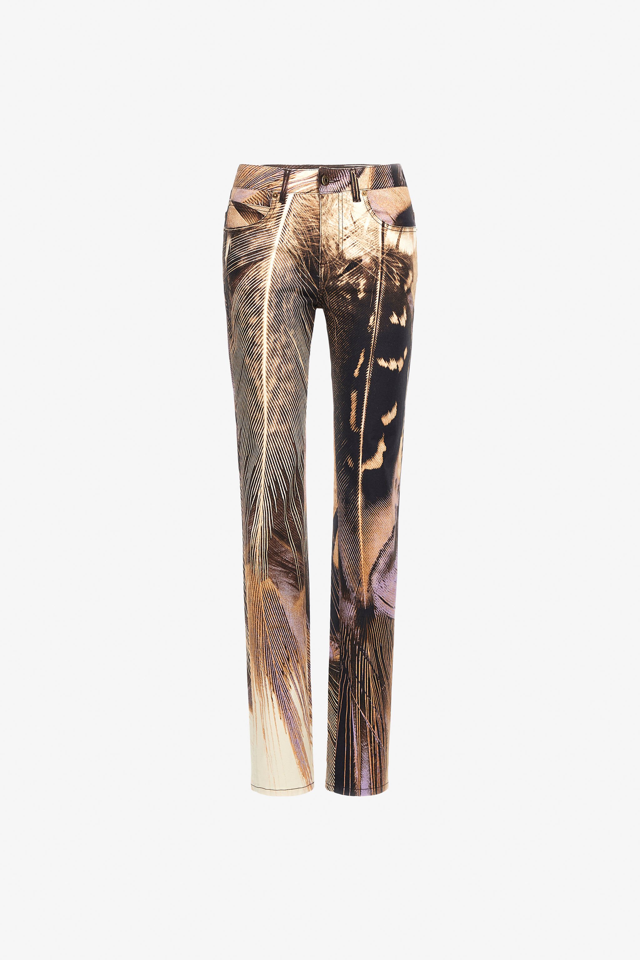 RC Savage print denim Brown SWJ232-DAL73