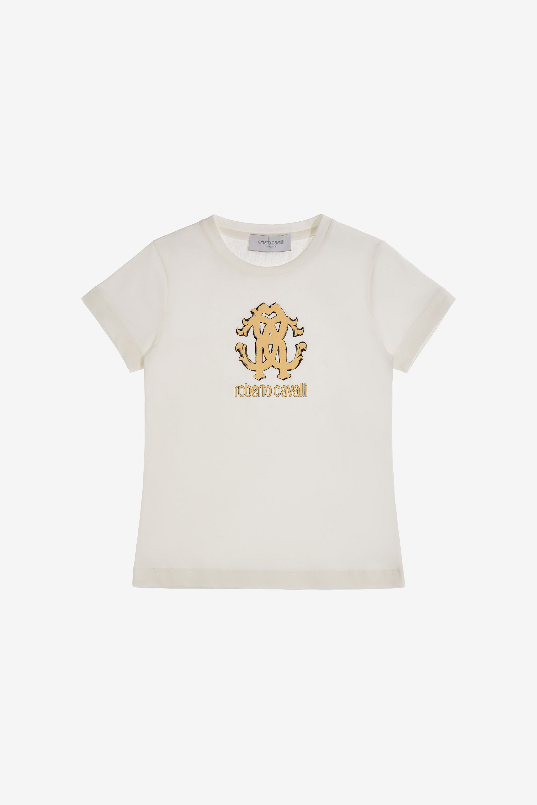 JU T-shirt con Monogram RC Bianco SJT621-JD001