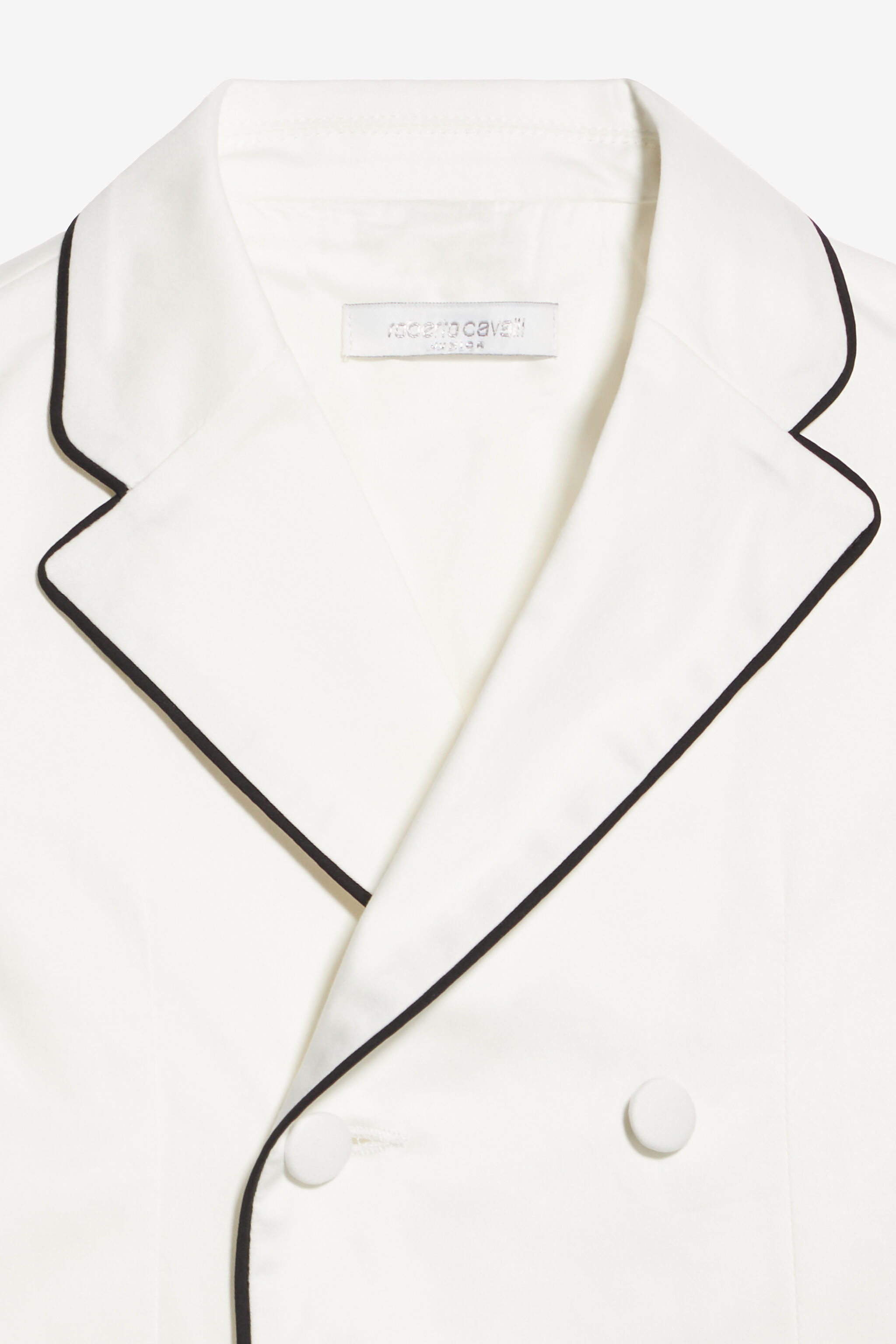JU Double-Breasted Jacket With RC Monogram White UJT400-RN012