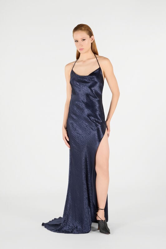 RC Long Dress with Cowl Neck RC Long Dress with Cowl Neck Dark blue UWT125-TO009