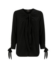 ${brand} Tie-Front Silk Top ${colorDescription} ${masterID}