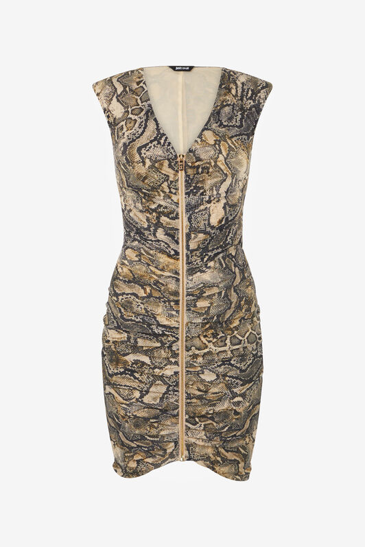 JC Mini Dress With Zipper And Python Print CORTECCIA UFT180-UF246