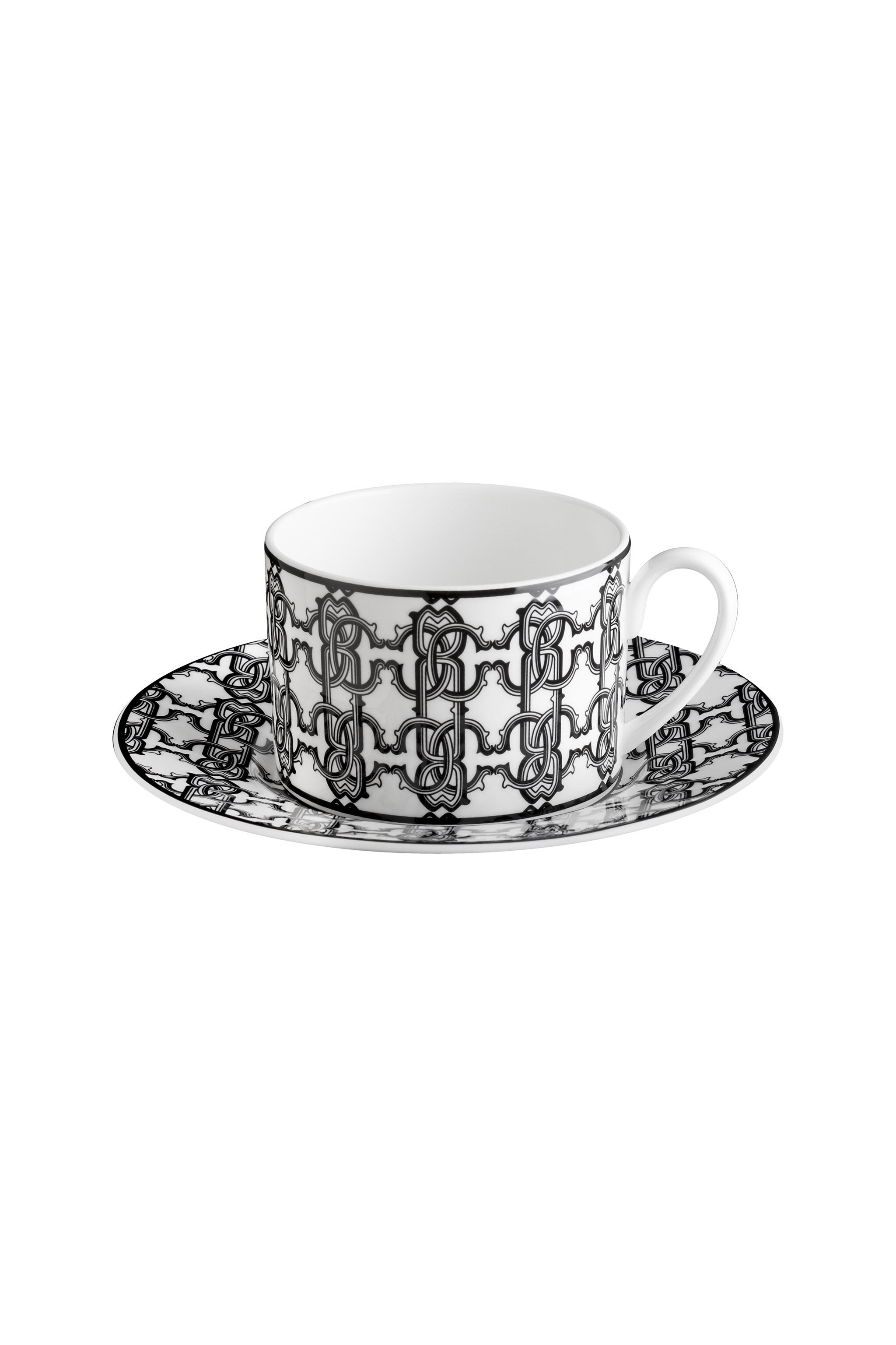 HO MONOGRAM BLACK- 2 TEA CUPS IN GIFT BOX Schwarz RALA24-IA029