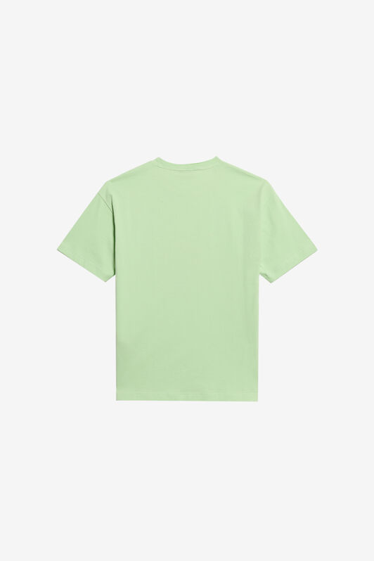 JU Hellgrünes T-Shirt mit Tropischem Druck GREEN LETTUCE WJT62D-JD001