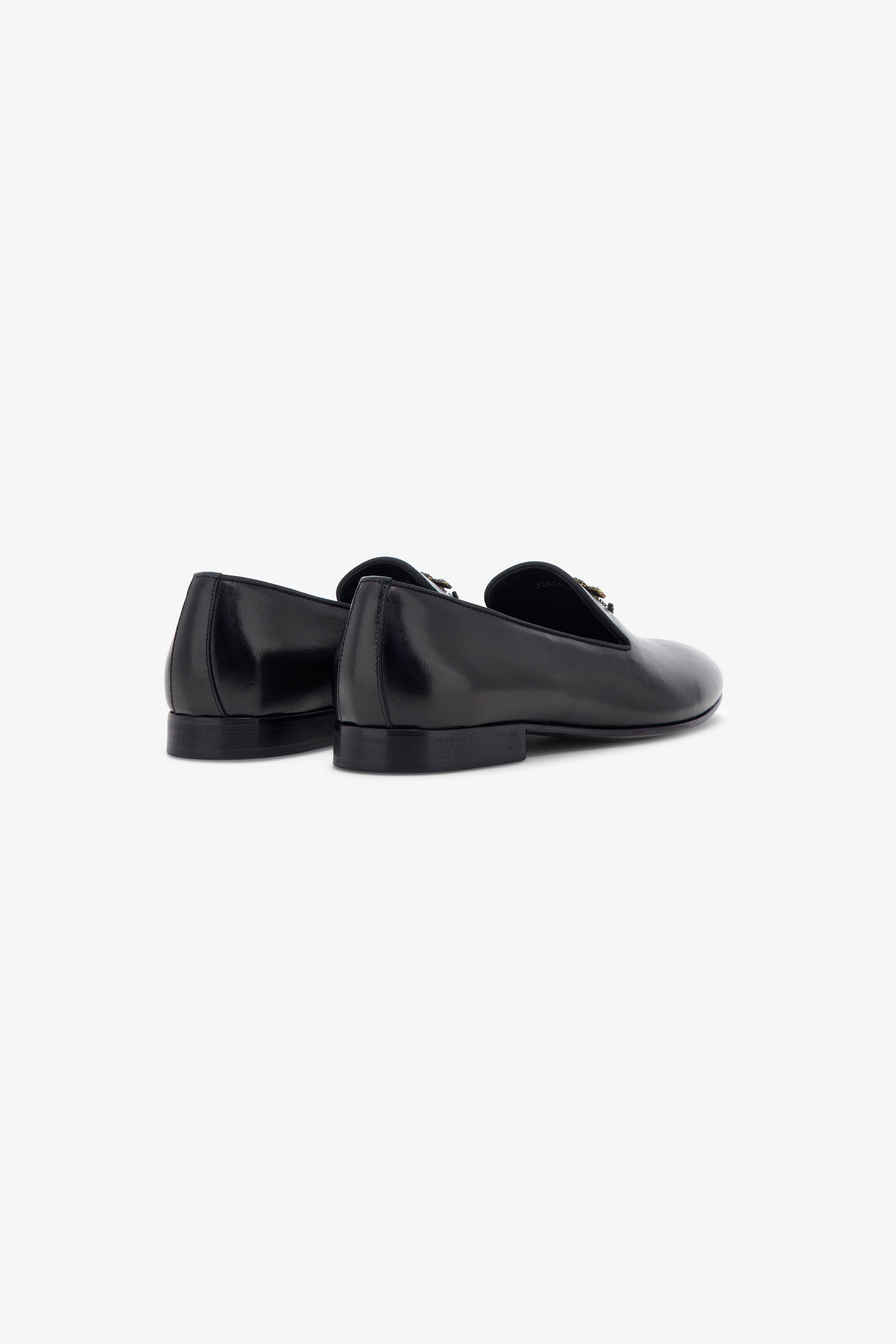 RC Mocasines de cuero con hebilla Negro SRS006-VL005