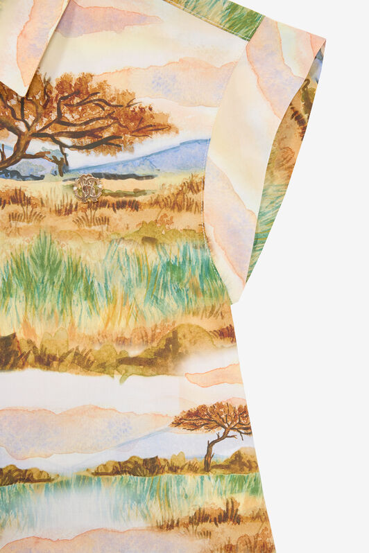 JU Hemd Mit Print Safari Hellbraun UJT72A-7MO40
