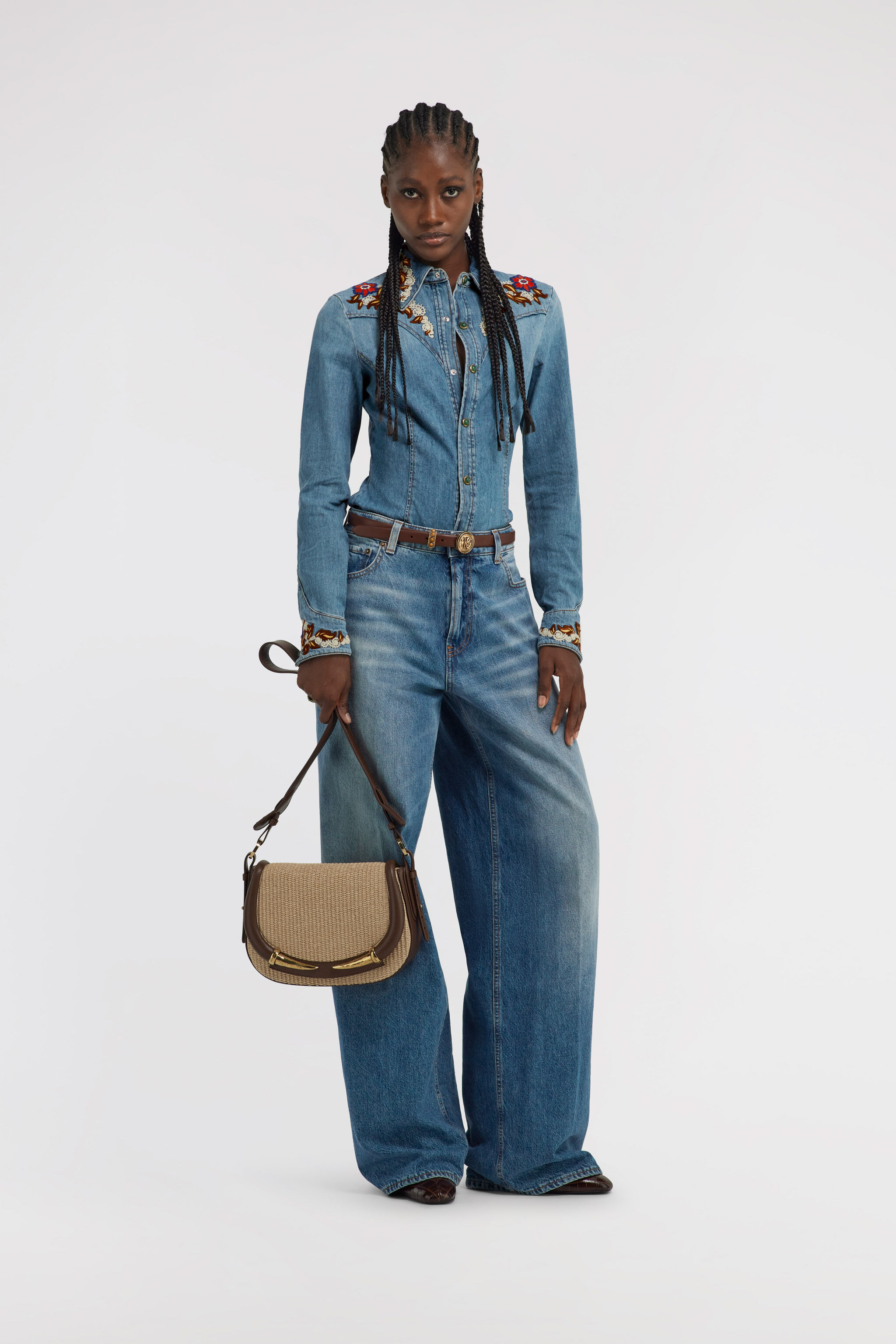 RC Wide leg Jeans Blue TKJ207-DS001