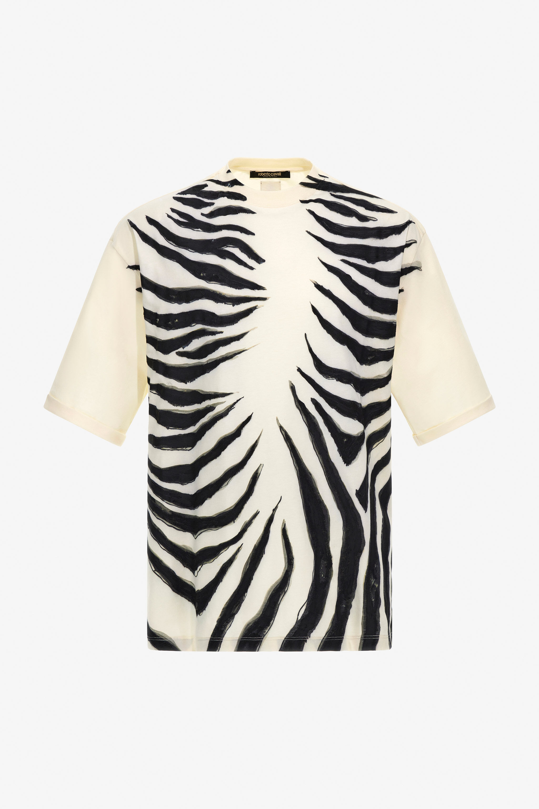 RC Zebra print T-shirt Elfenbein TRT62J-JD060