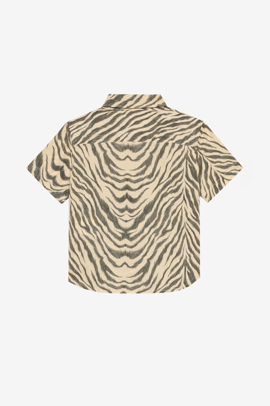 JU Camisa Estampado Piel De Tigre Marfil UJT700-7MO43