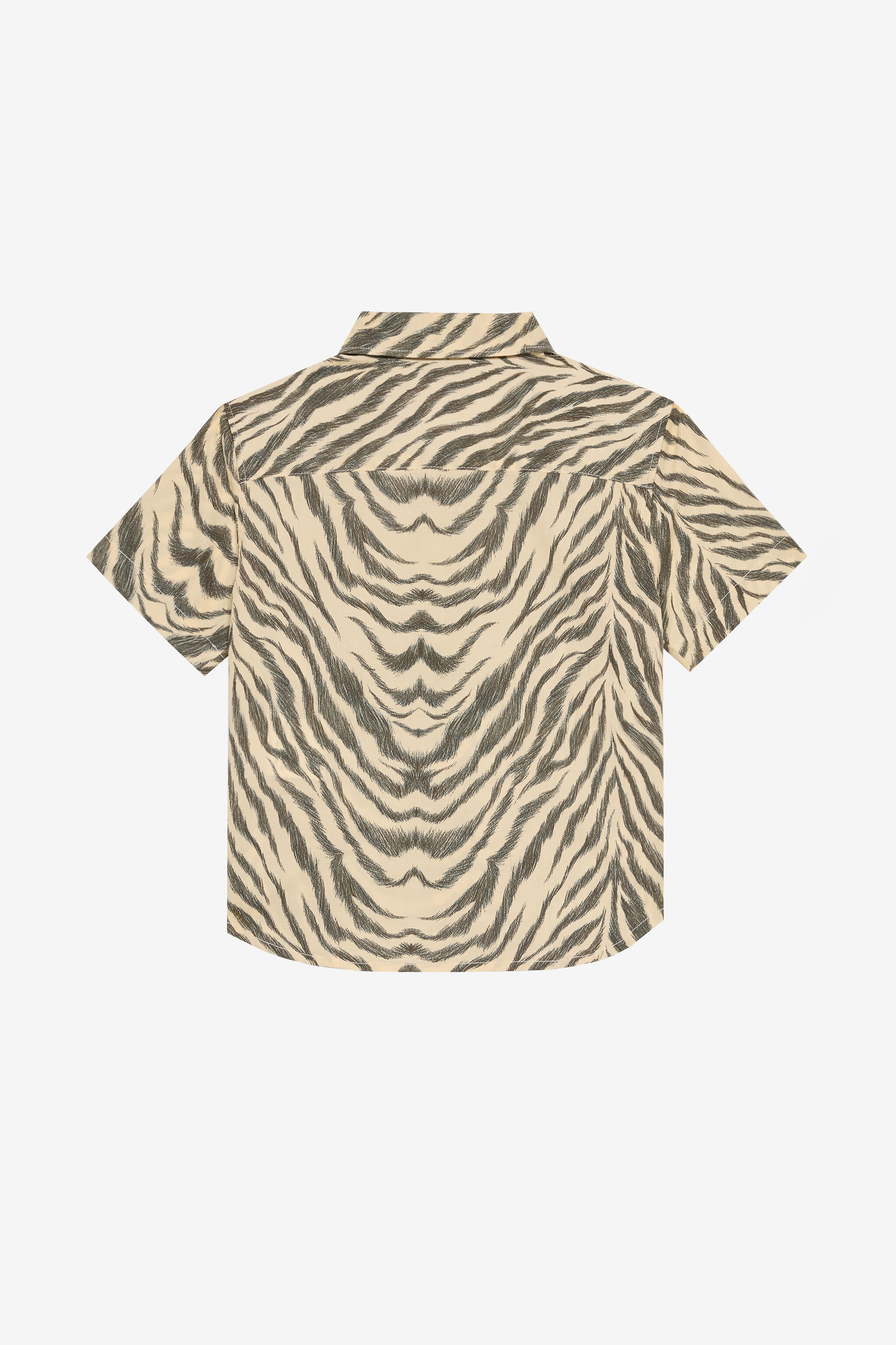 JU Camisa Estampado Piel De Tigre Marfil UJT700-7MO43