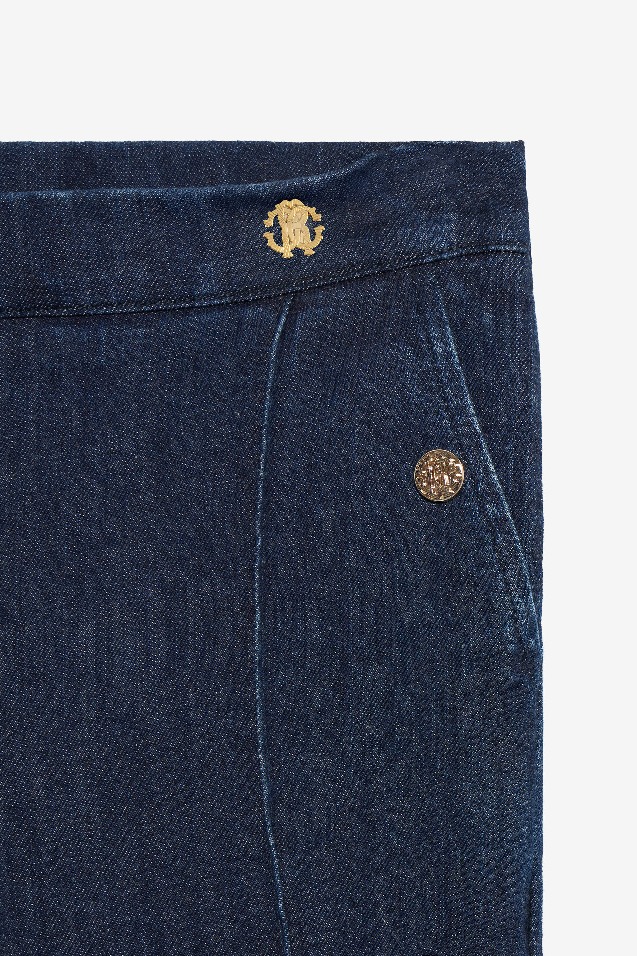 JU Medium Blue Jeans in Stretch Denim MEDIUM BLUE VJJ20B-DS015