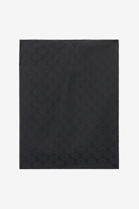 RC Schwarzer Schal mit Monogramm Mirror Snake Allover RC Schwarzer Schal mit Monogramm Mirror Snake Allover NERO VKI004-RK010