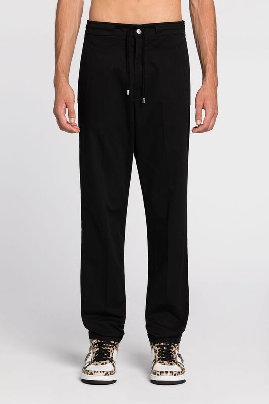 RC Logo-embroidered cotton trousers Black RRT262-FN061