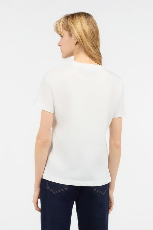 JC T-Shirt En Coton Avec Clous Blanc UFT124-UF178
