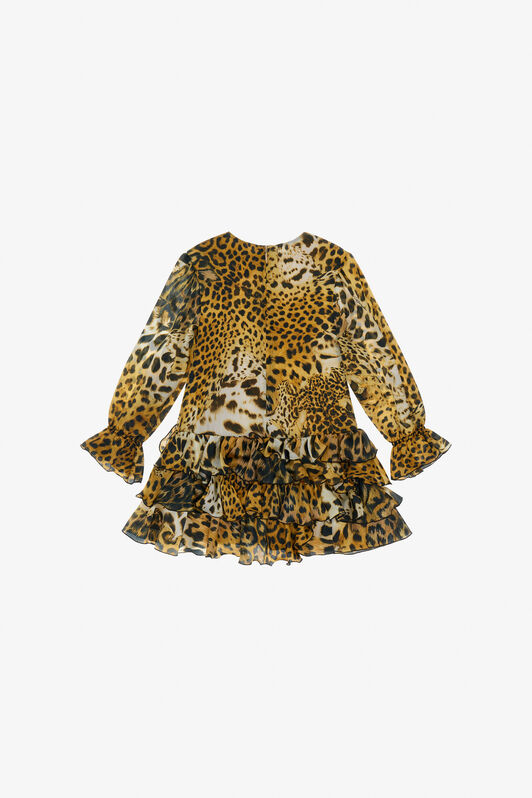 JU Kleid mit Leopardenprint Hellbraun TJT10O-2NM10