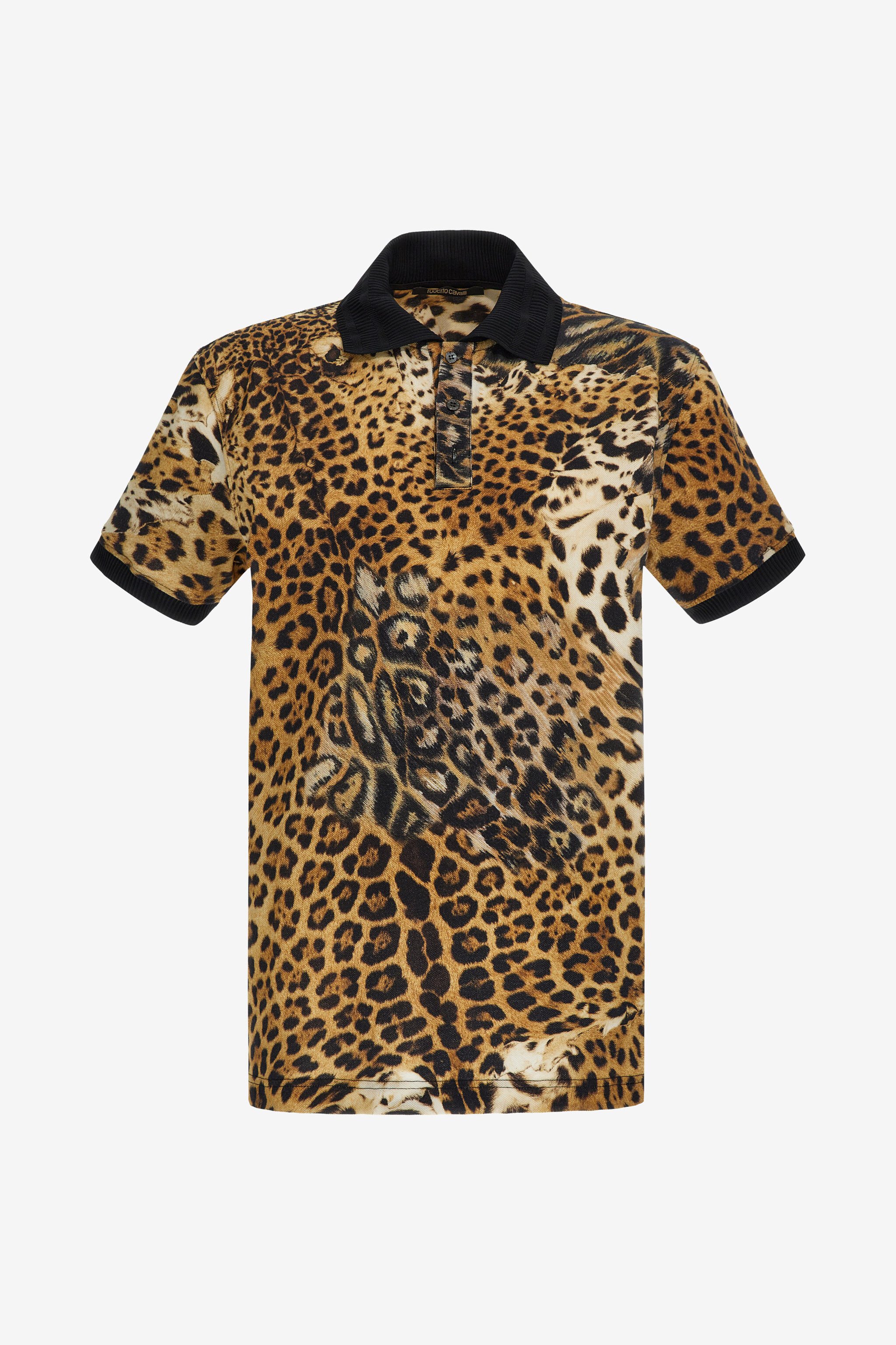 RC Polo with Jaguar Skin print Light Brown SRT64F-XKH22