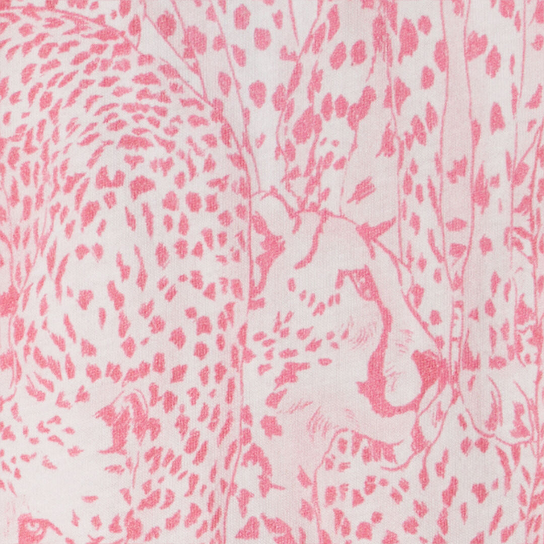 JU Abito In Cotone Con Ghepardi E Cheetah Skin PINK UJT113-JFO37
