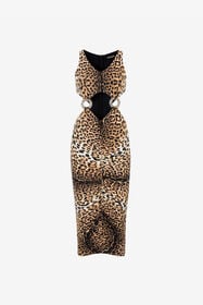 ${brand} Vestido con aberturas y estampado Jaguar ${colorDescription} ${masterID}