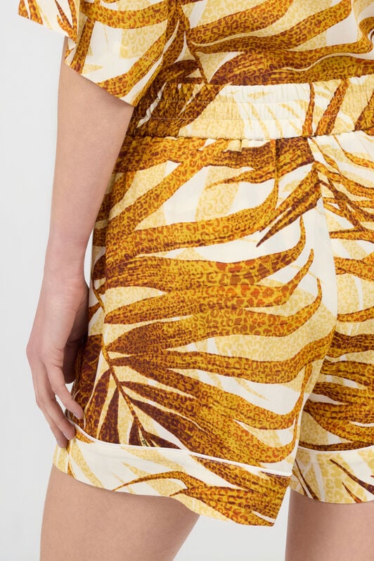 JC Golden Palm Print Shorts DAFFODIL WFT180-WF557