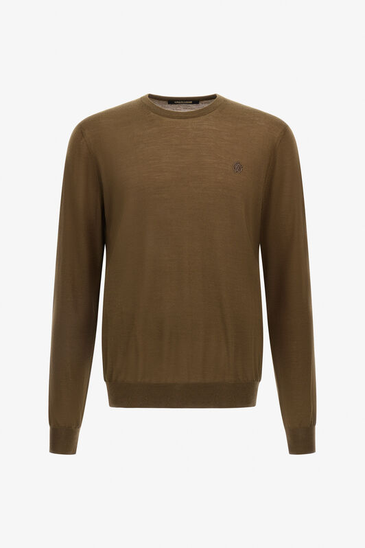 RC Crew Neck Logo Sweater Brown SRM620-MA006