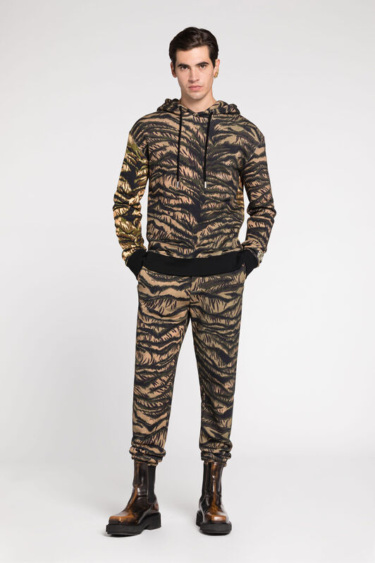 RC Animal-Print Cotton Track Pants Dark green/Black RRT25D-5OH79