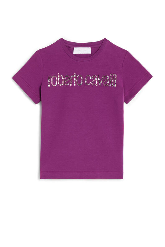 JU T-shirt con logo con cristalli JU T-shirt con logo con cristalli VIOLET JJT611-JV025