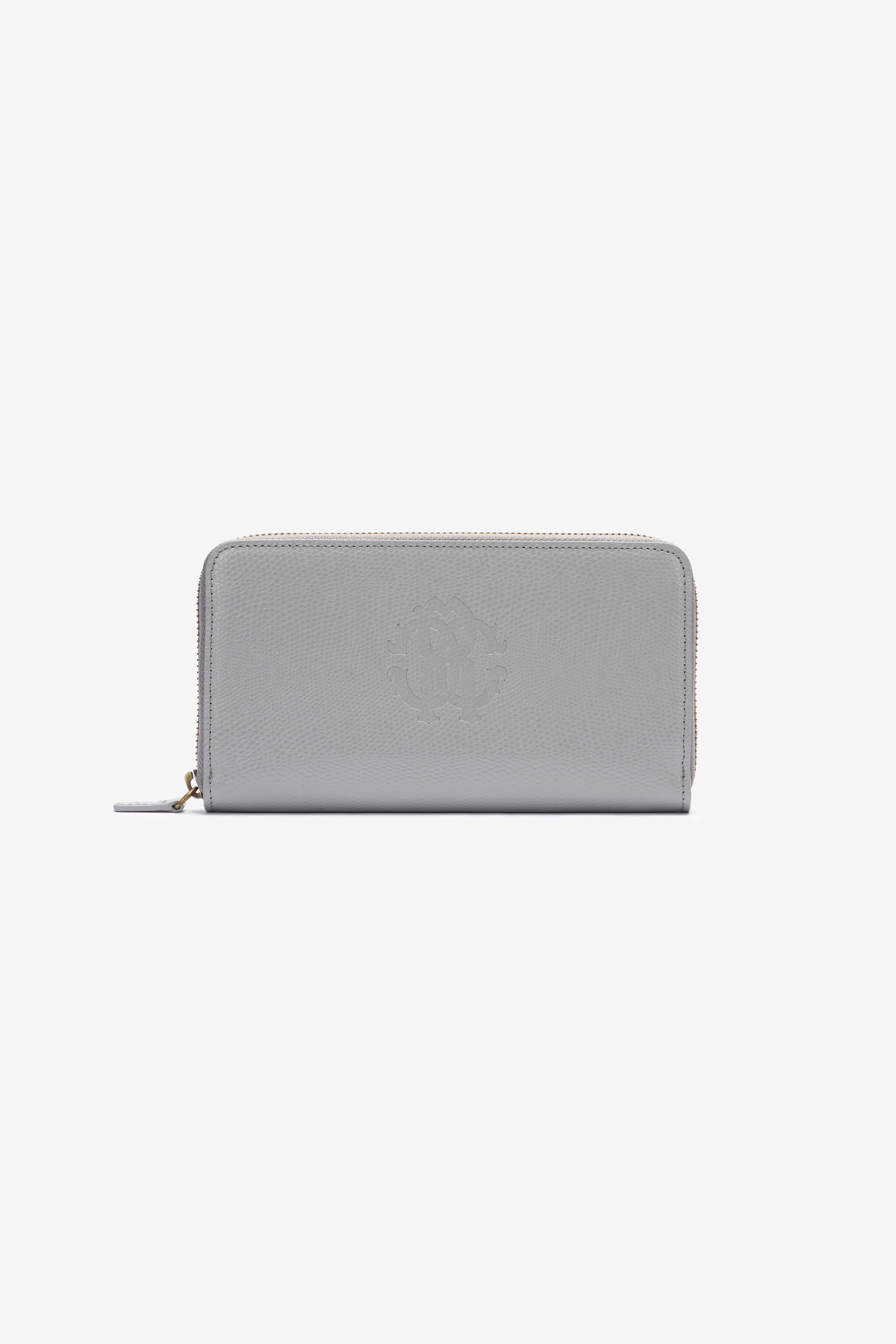 RC Portafoglio in pelle con Monogram RC Grigio OOA00B-PZ015