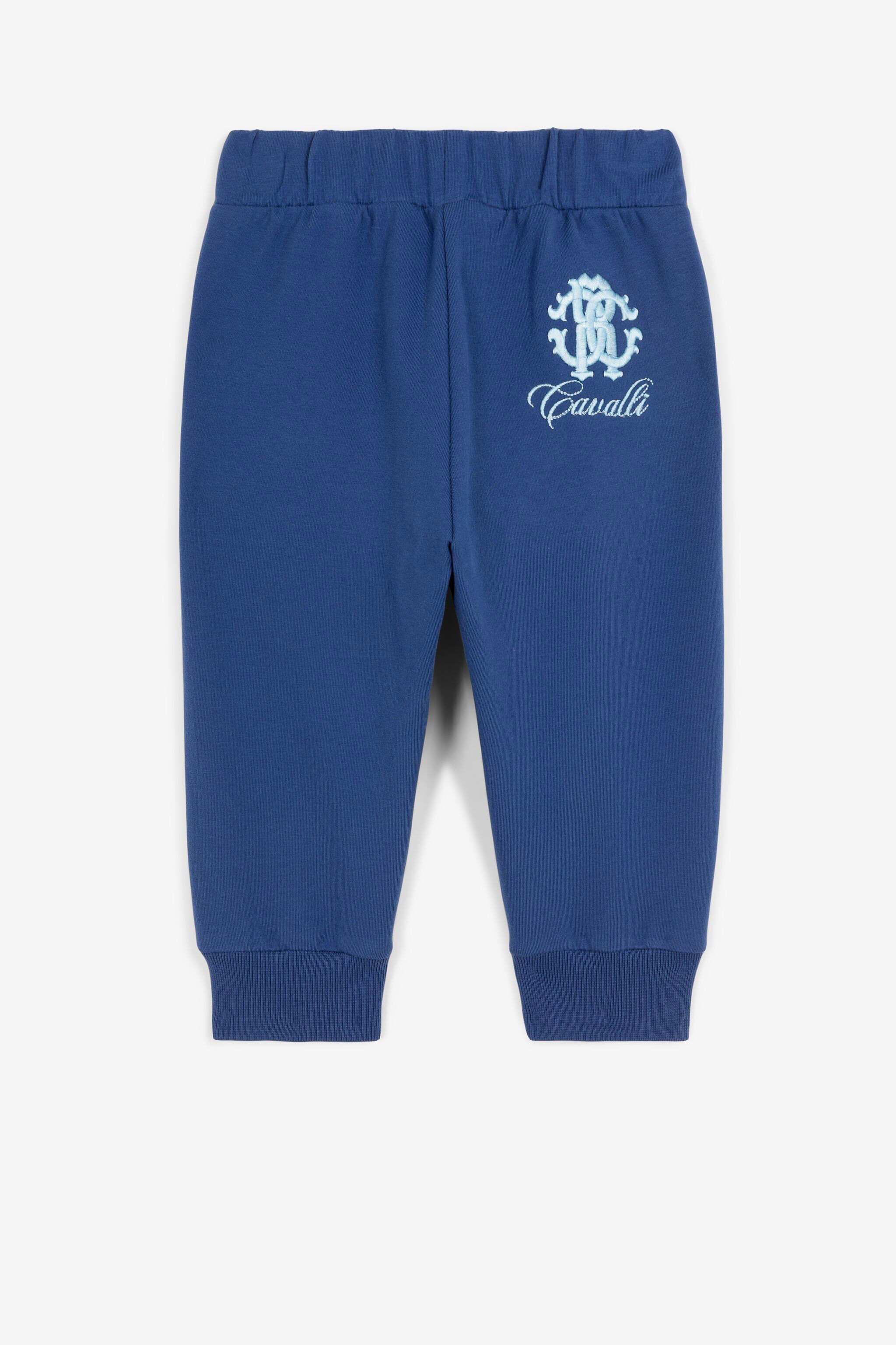JU Monogram-embroidered track pants Blue QJT247-CF050