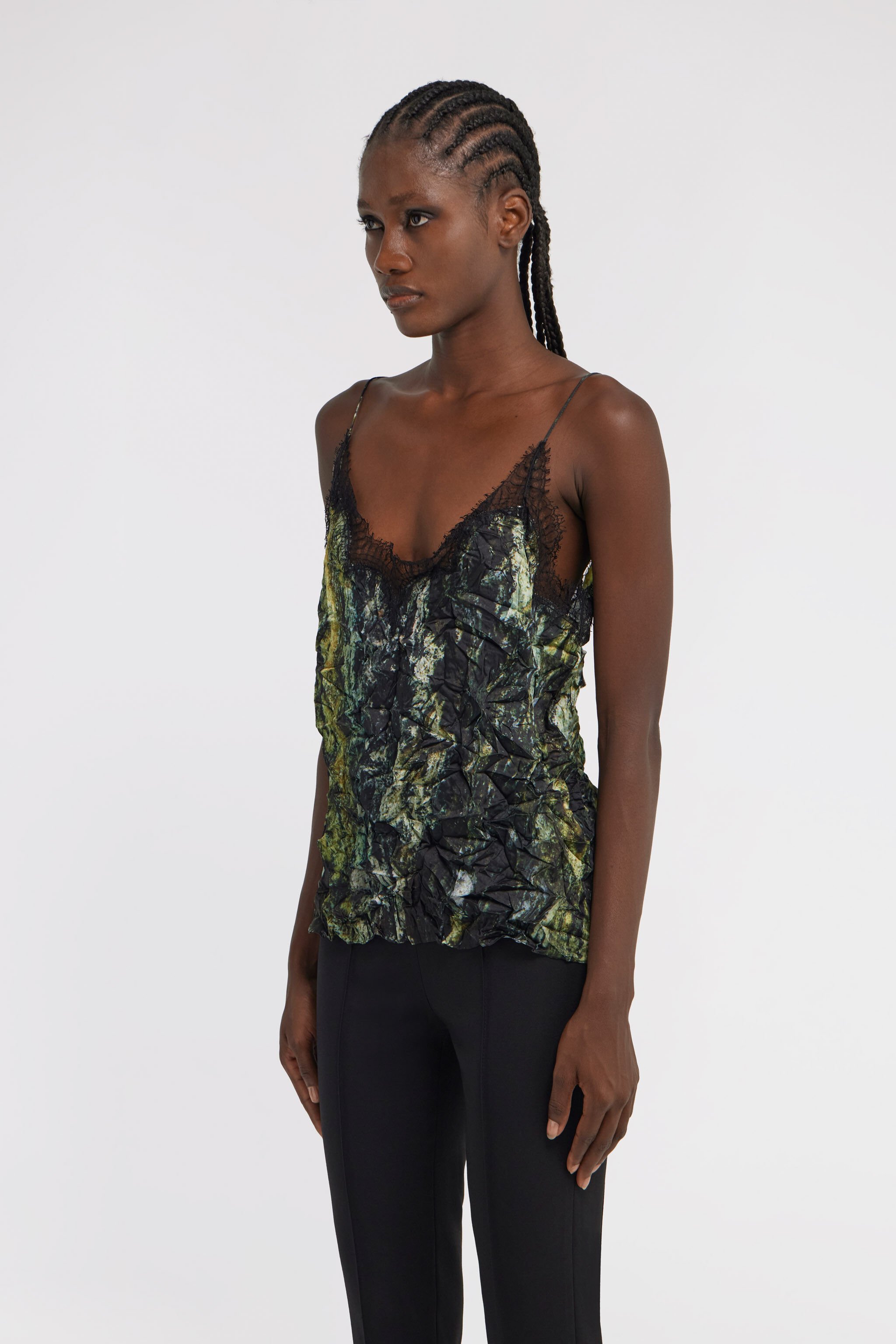 RC Marble Print Top Dark green TWT601-7NN20