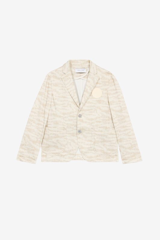 JU Giacca Con Stampa Tiger Skin Avorio UJT40E-6SO44