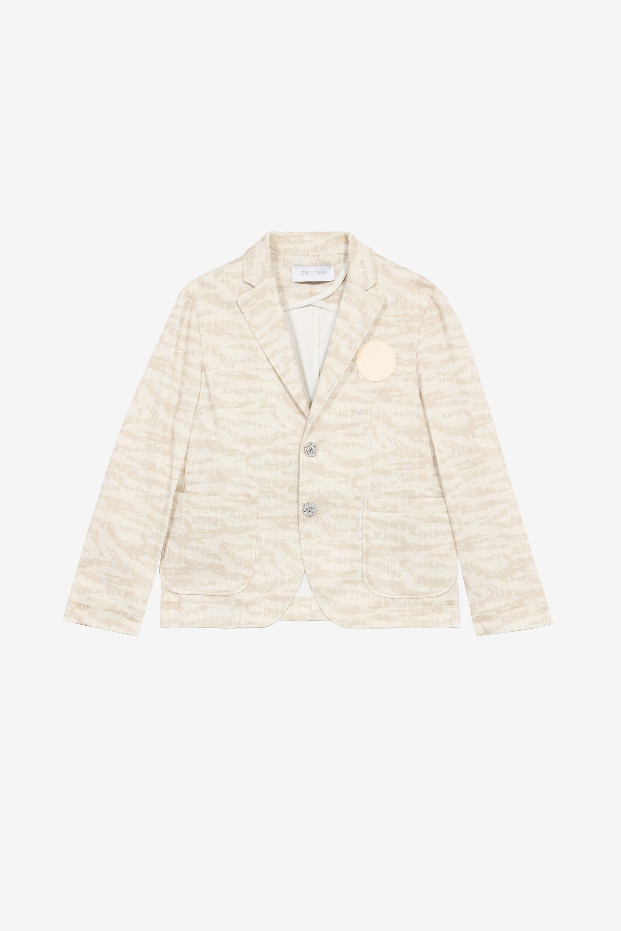 JU Giacca Con Stampa Tiger Skin Avorio UJT40E-6SO44