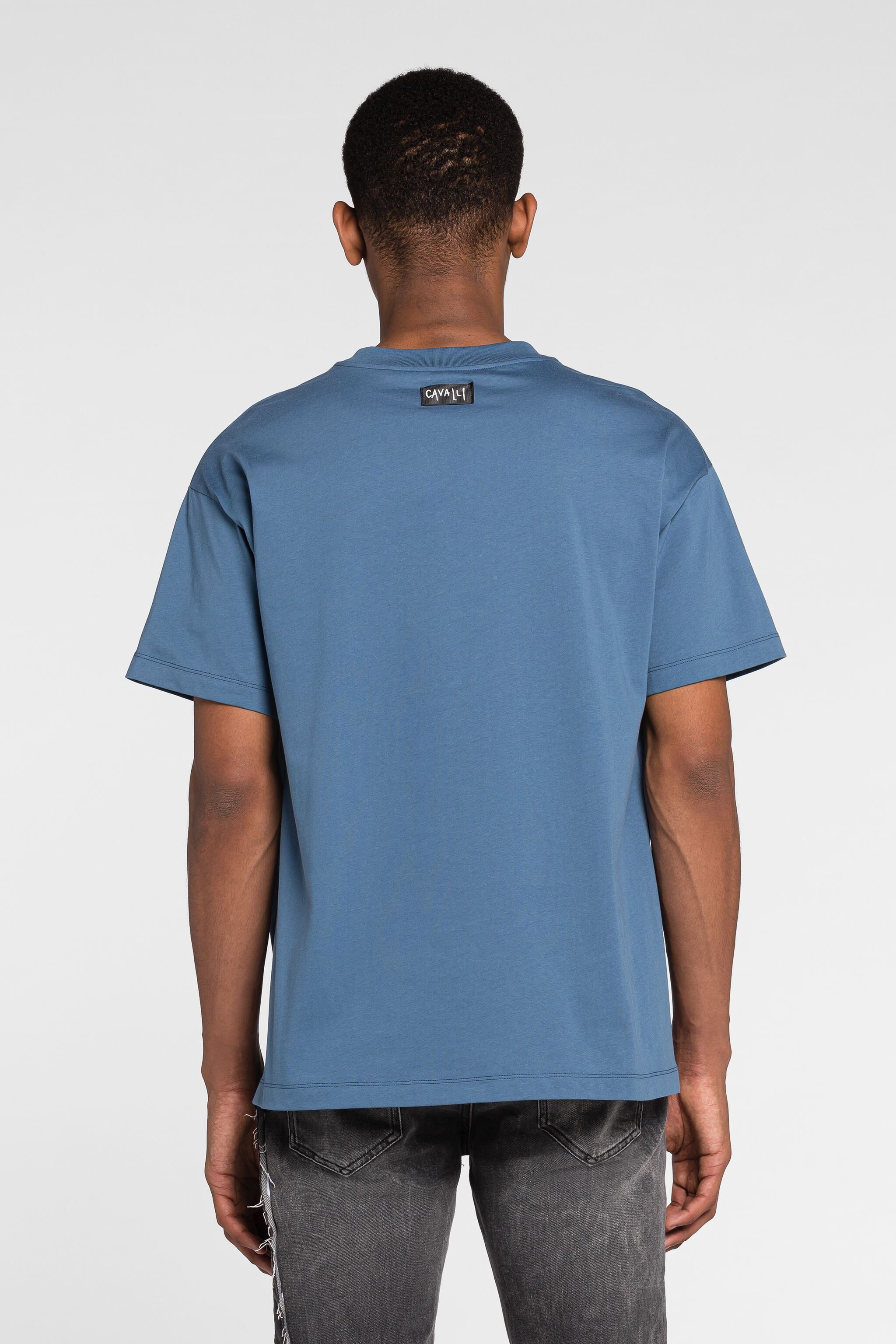 RC T-Shirt aus Baumwolle mit Felix-Print Dunkelblau ONT61N-JD060