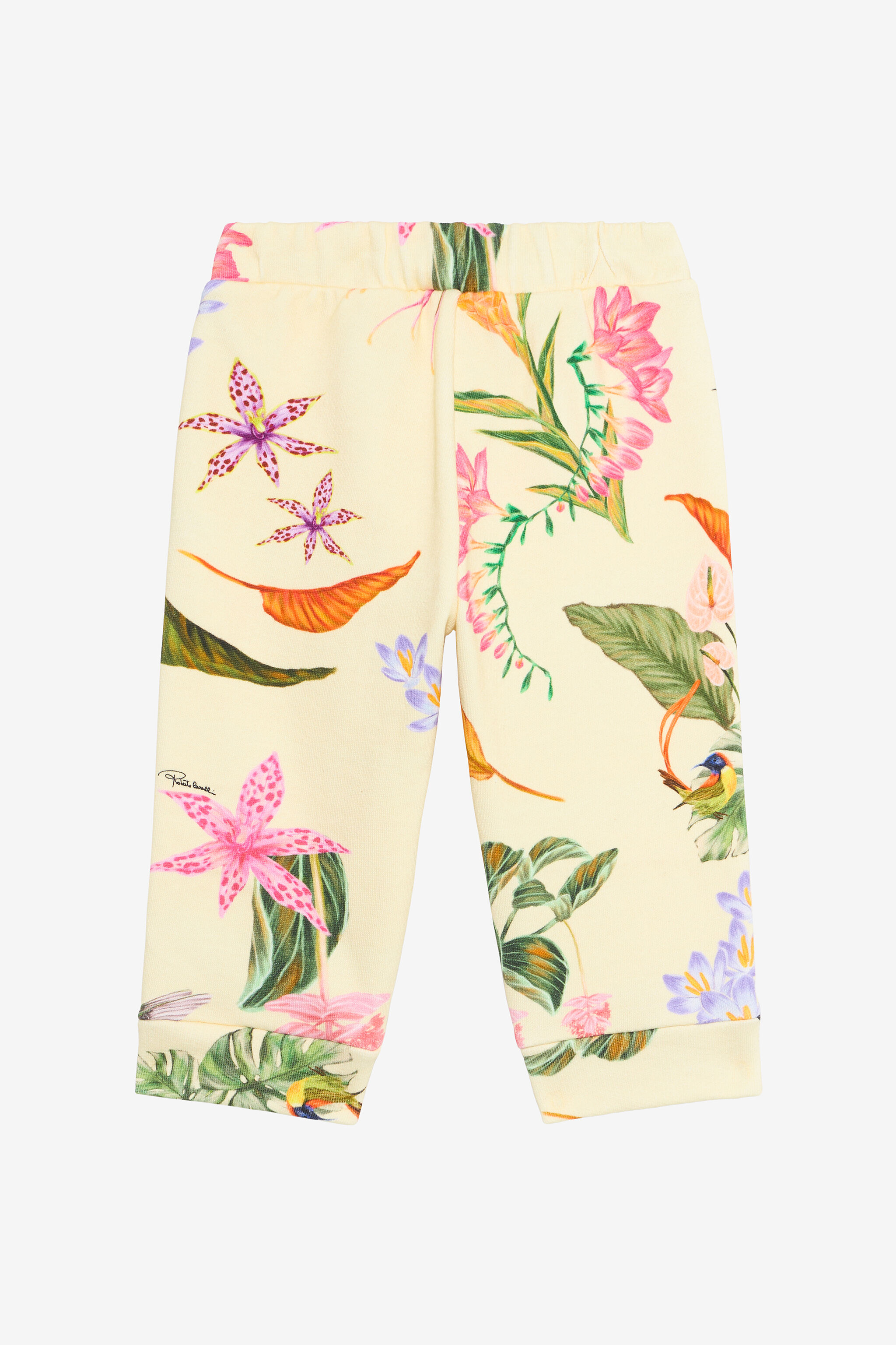 JU Yellow Track Pants with Tropical Print YELLOW VJT204-5OP32