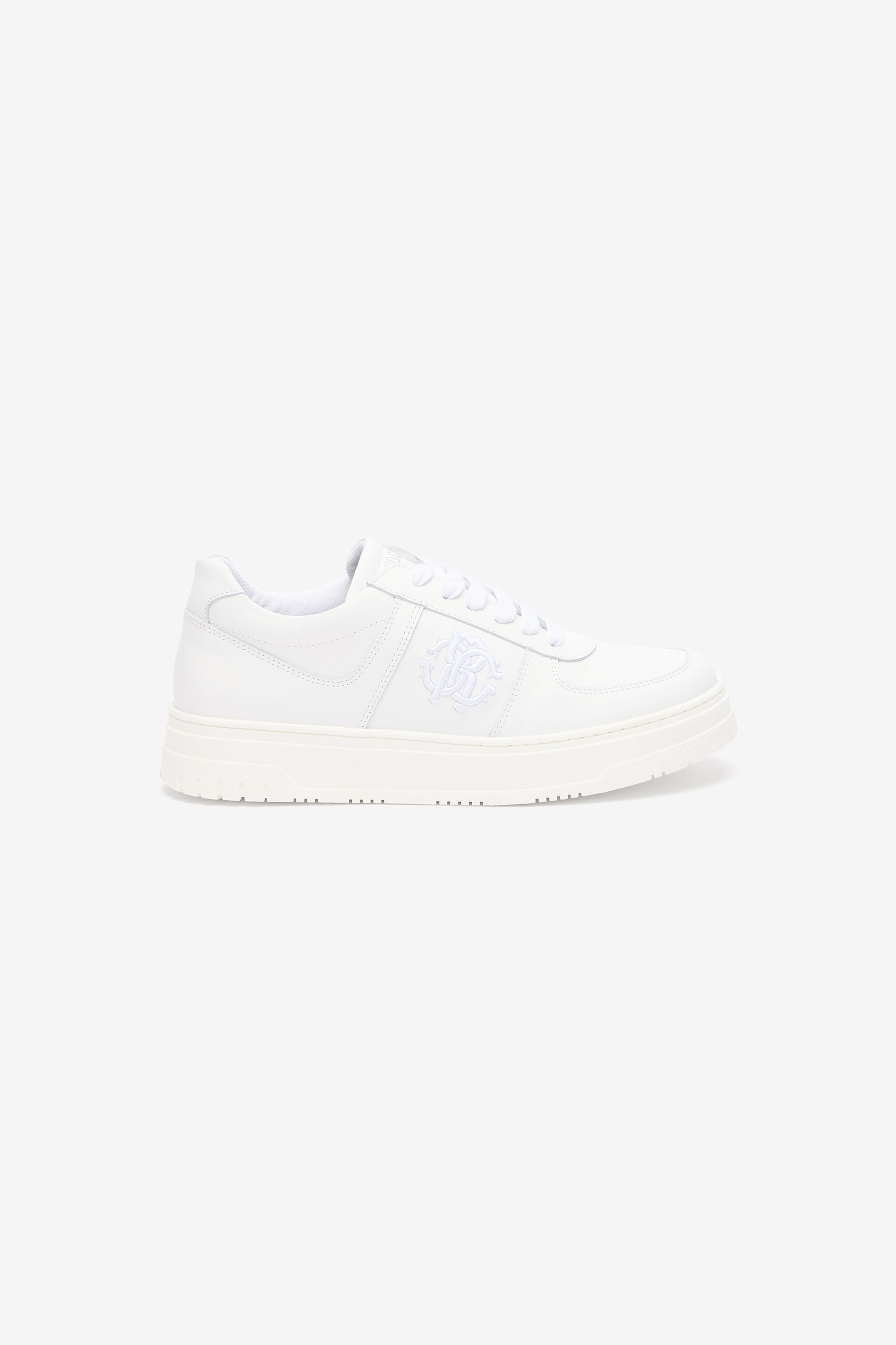 RC White Sneaker with Embroidered Monogram RC WHITE QOS01M-PZO20
