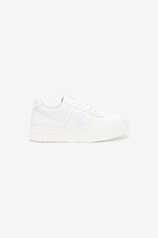 RC White Sneaker with Embroidered Monogram RC RC White Sneaker with Embroidered Monogram RC WHITE QOS01M-PZO20