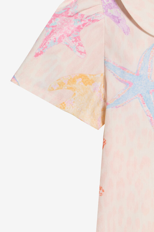 JU Baumwollhemd Mit Strafish-Print LIGHT PINK WJT700-7MR17